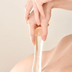 Fourth pic of Sex Previews - Polli sweet blue eyes blonde amateur fucks herself deep with a glass dildo