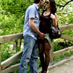 First pic of Couple having public sex