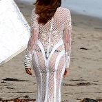 Third pic of Cindy Crawford nude boobs under fishnet dress