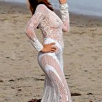 Fourth pic of Cindy Crawford nude boobs under fishnet dress