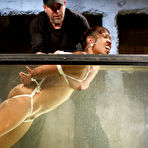 Fourth pic of SexPreviews - Lotus Lain ebony gets the bondage and water treatment with squirting orgasms