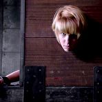 First pic of SexPreviews - Kay Kardia blonde is locked down in metal her pussy spread and naked body exposed