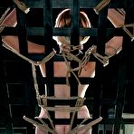 Fourth pic of SexPreviews - Kay Kardia pantyhose blonde is rope bound in different positions in a dungeon