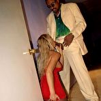 First pic of Blonde hoe sucks strange black cocks