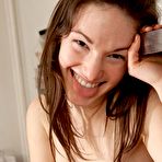 Third pic of abbywinters.com presents Adelle - Shaved brunette teen with big tits in pantyhose at Brdteengal.com