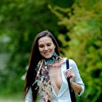 First pic of Hot Naked Brunette In The Woods