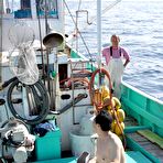 Third pic of Hinata Serina and Miki Uemura having fun getting fucked on a boat | JapanHDV