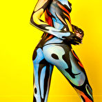 Third pic of SHARKYS free erotic gallery AMERICAN super model Kayden Love bodypainted