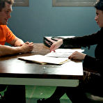 First pic of Sex and Slaves - Sexy lawyer with big tits and dressed in stockings forced to fuck with prisoner in rough sex