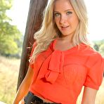 Fourth pic of Stunning blonde secretary in pantyhose shows off her sexy body outdoor (Elle Richie) at Only Secretaries