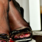 First pic of Black and transparent pantyhose, high heels, sexy mature legs and feet at Pantyhose Angel
