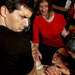 Third pic of Public Disgrace - Whore with large boobs spanked and fucked deep in her ass in public before getting a cumshot