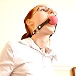 Fourth pic of Bondage Pictures - Tied Virgin slut Bailey is chained up for being a bad girl
