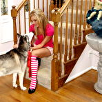 Third pic of Shaved Pussy Pics of amy-brooke-06-lesbian-strapon-anal-fucked-on-the-stairs by ALS Scan | 15 Clit Closeups