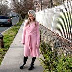 First pic of Ann Angel outside in her robe | Nextdoor Mania