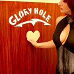 First pic of This mature slut sucks black cock through the hole