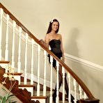 First pic of Having ripped her black pantyhose off tender body this hot babe Jayden Taylors beads pussy on toy