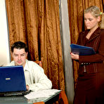 First pic of SecretaryPantyhose :: Benett&Adam eager office pantyhosers