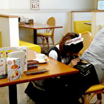 Third pic of Sexy waitress Yui Shimizu offers special services with coffee | JapanHDV