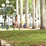 First pic of  Natalie Heart, the hot long legged beauty he's been following all day, has a flowy dress on. And it's windy. @ PantyhoseAddict