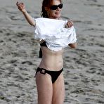 Third pic of Marg Helgenberger in black bikini on the beach in Saint Barthelemy