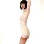Third pic of Mature teacher in sexy girdle sheer slip and heels