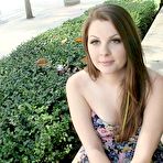 First pic of Enticing hottie Cali Hayes pleases her perverted lover with a public blowjob and some poontang.