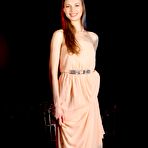 First pic of Gorgeous babe Annett A is posing in long dress and out of it showing off tight clefts