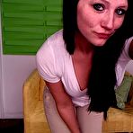 First pic of Freckles 18 in her white tee.