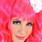 First pic of Kinky uniform doll in wig Candy Sweet is playing with the big and hard dildo