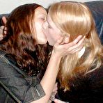 Fourth pic of Wild hot horny naughty lesbians in hardcore kissing spree