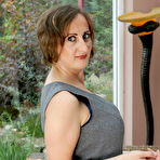 First pic of Big breasted mature slut playing alone