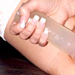 Fourth pic of Sexy Scandinavian blonde Chloe Anderson has a shaved peach which she treats to toys & masturbation.