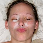 Fourth pic of Girlfriend enjoys blowing a boner and getting facialed