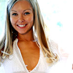 First pic of Aaliyah Love in her white bikini with glass dildo