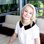 First pic of Petite, white, innocent looking Maddy Rose shows there's nothing innocent about her with her little tight ass, getting her mouth slobbered with dick, and a cum shot all over her pretty stomach.