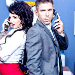 Fourth pic of Christy Mack certain her perky huge tits have convinced the boss he needs a slut like her around to satisfy his every need. - Big Tits at Work Sample Pics