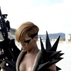 Second pic of Rihanna posing in lingeries and shows almost nude tits