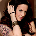 Second pic of Nikki Nova Busty Brunette Works Big Black Dildo