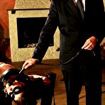 Third pic of Babe fixed to a torture table