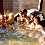 First pic of Lusty girls suck hard rods in hot springs