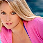 Third pic of Lena Nicole by the pool in her blue thong @ Ideal Teens Gallery