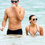 Fourth pic of Katie Cassidy wearing a bikini at a beach in Miami