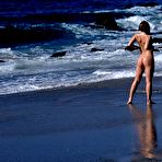 Second pic of Brenda is a short-haired brunette with a round booty @ Ideal Teens Gallery