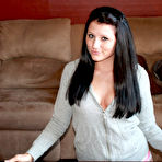 First pic of Sexy ass raven girl Freckles enjoys in showing her bubble butt on the couch as she bends over