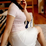 Second pic of Hot babe Emiko Koike provokes with her gown