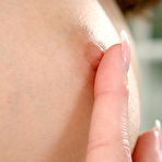 Fourth pic of Smooth pussy cutie Hailey Young takes off her blue panties in the middle of the bed