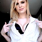 Second pic of Sultry chick Amanda Bryant shows panty upskirt and rides dick with the bushy cunt