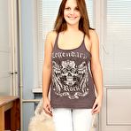 First pic of Busty Dominica Phoenix has a hot body and a shaved clam that eats up dildos during masturbation.