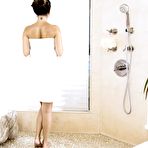 First pic of Asian girl Daisy Summers slides her robe down and shows the milky white ass